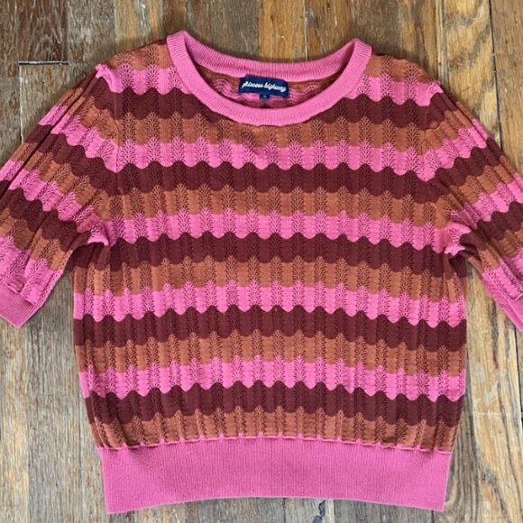 Princess Highway Retro Fall Knit Short Sleeved Sweater Sz M - Picture 1 of 5